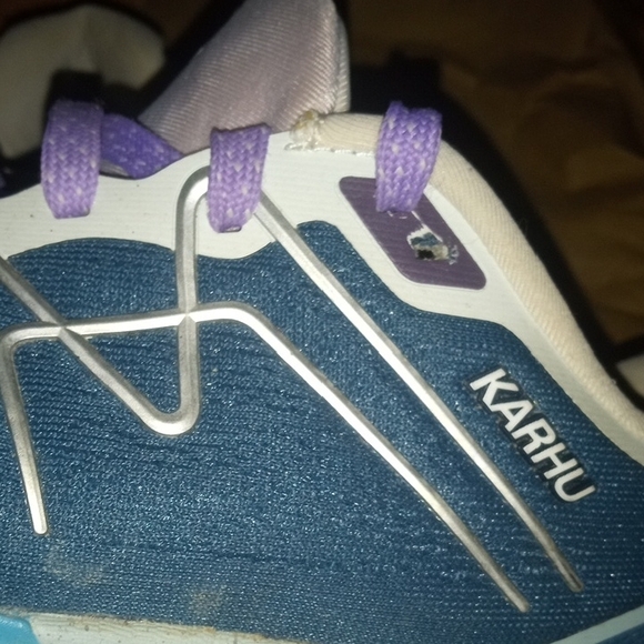 Karhu Fusion 3.5 Women's Shoes, W10.5 Navy/Teal/Silver and Lavender/White Laces - Picture 9 of 13